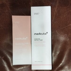 Medicube Pink Peptide Toner and Collagen Milk Toning Mask Set